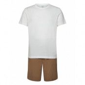 Calvin Klein S/S Short Set Brun