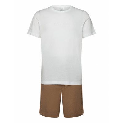 Calvin Klein S/S Short Set Brun
