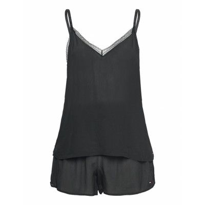 Cami & Short Pj Set Pyjamas Svart Tommy Hilfiger