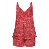 Cami Short Set Print Pyjamas Röd Tommy Hilfiger