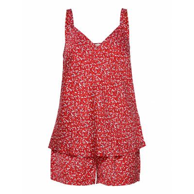 Cami Short Set Print Pyjamas Röd Tommy Hilfiger