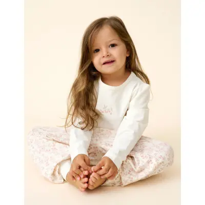 CeLaVi Pyjamas W. Aop - Cream - 140