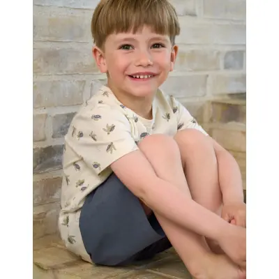 CeLaVi Summer Pyjamas Set -Boys - Cream - 100