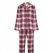 Missya Check Flannel Pyjamas Lila