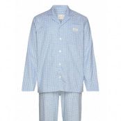 GANT Check Pajama Set Shirt And Pants Blå