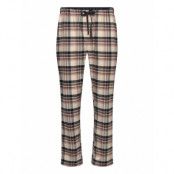 Lindbergh Checked Brushed Pyjama Pants Burgundy