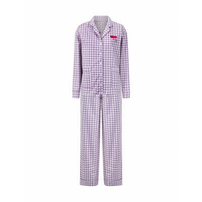 Chill Pill Gingham Pyjama L Pyjamas Purple Anna + Nina