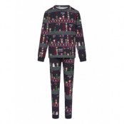 Christmas Sweats Vintage Gaming Pyjamas Kids Marinblå