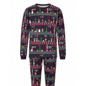 Christmas Sweats Vintage Gaming Pyjamas Marinblå