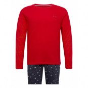 Cn Ls Pant Jersey Set Print *Villkorat Erbjudande Pyjamas Röd Tommy Hilfiger