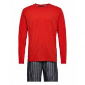 Cn Ls Pant Woven Set Print Pyjamas Röd *Villkorat Erbjudande Tommy Hilfiger