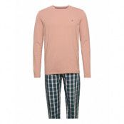Cn Ls Pant Woven Set Print Pyjamas Rosa *Villkorat Erbjudande Tommy Hilfiger