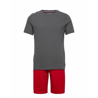 Cn Ss Short Jersey Set Pyjamas Grå Tommy Hilfiger