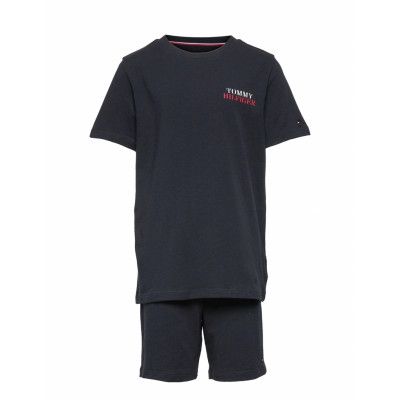 Cn Ss Short Set Pyjamas Set Svart Tommy Hilfiger