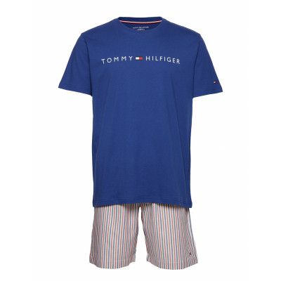 Cn Ss Short Set Woven Print Pyjamas Multi/mönstrad Tommy Hilfiger