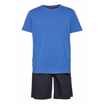 Cn Ss Short Woven Set *Villkorat Erbjudande Pyjamas Blå Tommy Hilfiger