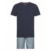Cn Ss Short Woven Set Pyjamas Navy Tommy Hilfiger