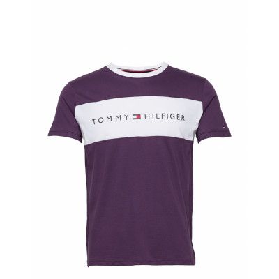 Cn Ss Tee Logo Flag Underwear Night & Loungewear Pyjama Tops Lila Tommy Hilfiger