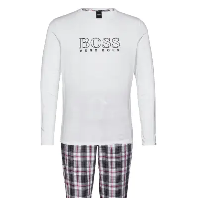 Cosy Long Set Pyjamas Blå BOSS