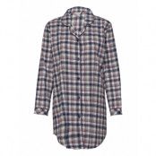 Cotton Flannel Nightshirt Pyjamas Blå Lady Avenue