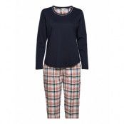 Cotton Flannel Pyjamas Pyjamas Blå Lady Avenue