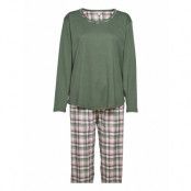 Cotton Flannel Pyjamas Pyjamas Grön Lady Avenue