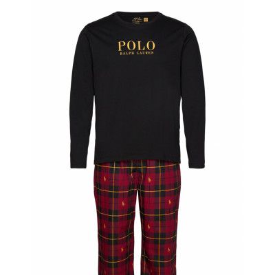 Cotton-Sle-Set Pyjamas Svart Polo Ralph Lauren Underwear