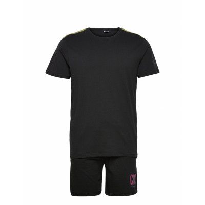 Cr7 Mens Pyjamas/Shorts. Pyjamas Svart CR7