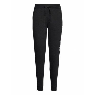 Cuffed Pant Pyjamasbyxor Mjukisbyxor Svart Tommy Hilfiger