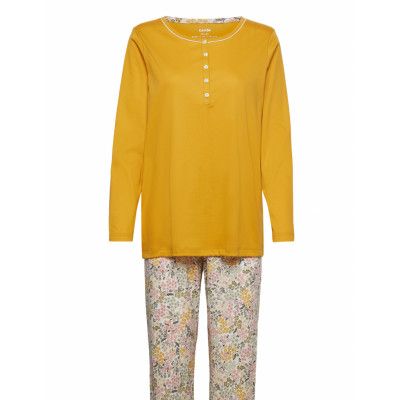 Night Lovers Pyjama *Villkorat Erbjudande Pyjamas Gul Calida