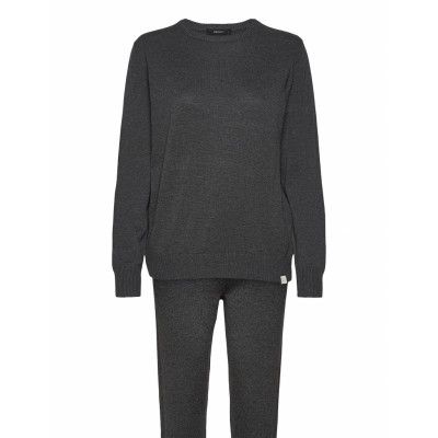 Decoy Knit Set Loungewear Pyjamas Grå Decoy