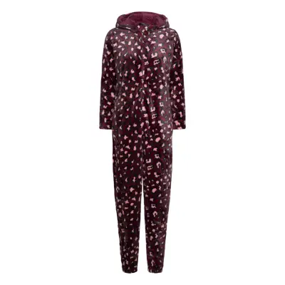 Decoy Heldragt M/Hætte Bottoms Jumpsuits Burgundy Decoy