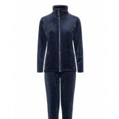 Decoy Velour Homewear Set Pyjamas Blå Decoy