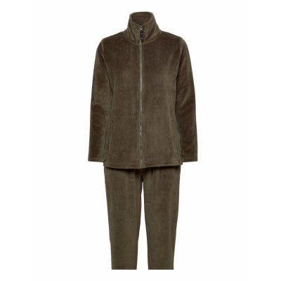 Decoy Velour Homewear Set Pyjamas Brown Decoy