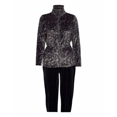 Decoy Velour Homewear Set *Villkorat Erbjudande Sweat-shirts & Hoodies Tracksuits - SETS Grå Decoy