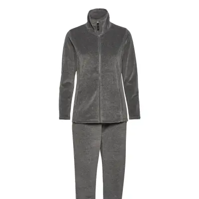 Decoy Velour Homewear Set Pyjamas Grå Decoy