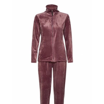 Decoy Velour Homewear Set Pyjamas Lila Decoy