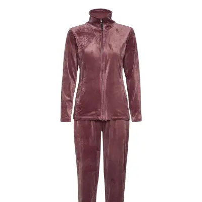 Decoy Velour Homewear Set Pyjamas Lila Decoy