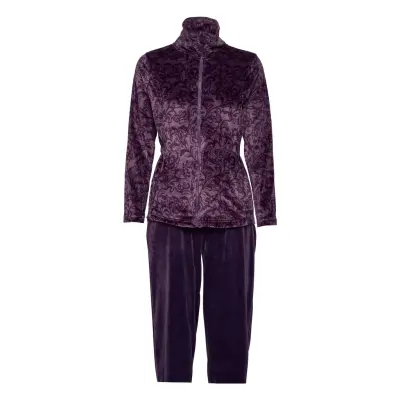 Decoy Velour Homewear Set Sweat-shirts & Hoodies Tracksuits - SETS Lila Decoy