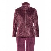 Decoy Velour Homewear Set Pyjamas Röd Decoy