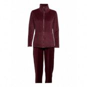 Decoy Velour Homewear Set Pyjamas Röd Decoy