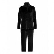 Decoy Velour Homewear Set *Villkorat Erbjudande Pyjamas Svart Decoy