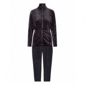 Decoy Velour Homewear Set Pyjamas Svart Decoy