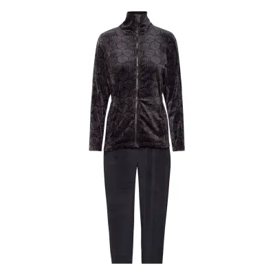 Decoy Velour Homewear Set Pyjamas Svart Decoy