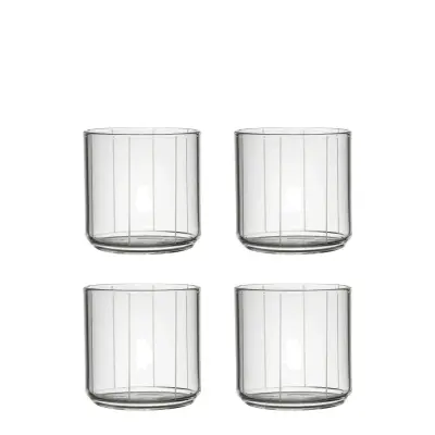 Design Letters Pyjamas Drinking Glass (Set Of 4Pcs) - Nude - 280 ML