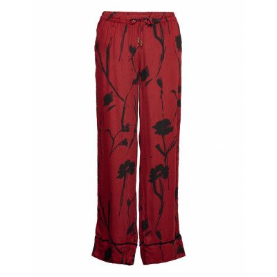 Dharma Long Pant Pyjamasbyxor Mjukisbyxor Vinröd CHANTELLE