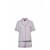 Dkny Be Bold Be You S/S Top&Boxer Pj Set Pyjamas Grå DKNY Homewear