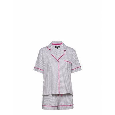 Dkny Be Bold Be You S/S Top&Boxer Pj Set Pyjamas Grå DKNY Homewear