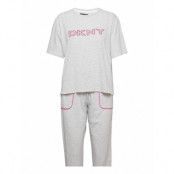 Dkny Be Bold Be You S/S Top&Jogge Pj Set Pyjamas Grå DKNY Homewear