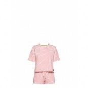 Dkny Calling Top & Boxer Pj Set S/Sl. Pyjamas Rosa DKNY Homewear